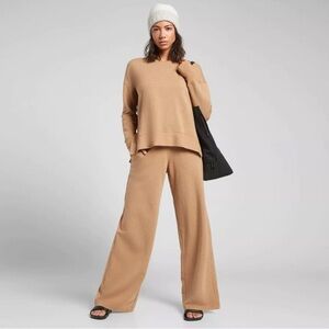 Athleta Tuscan Gold Tan Wide-Leg Pant & Top Set M
